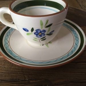 Stangl Pottery Tea Cup & Saucer, Country Garden